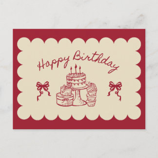 Postale Carte d'anniversaire | Carte de vœux d'anniversair