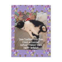 Carte d'anniversaire Chat Smoking Touchant les Ort