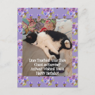 Postale Carte d'anniversaire Chat Smoking Touchant les Ort
