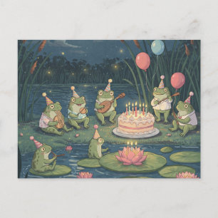 Postale Carte d'anniversaire de grenouille