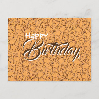 Postale carte d'anniversaire de voeux Wenny l'ours en pelu