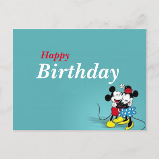 Postale carte d'anniversaire Disney 