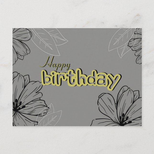 Postale Carte d'anniversaire esthétique joyeuse  (Devant)