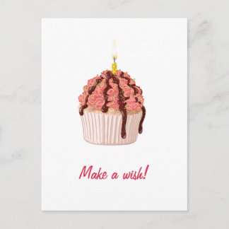 Postale Carte d'anniversaire "Fais un vœu"