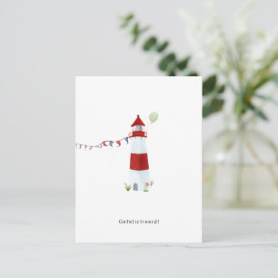 Postale Carte d'anniversaire félicitations Phare