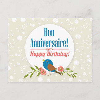 Postale Carte d'anniversaire française