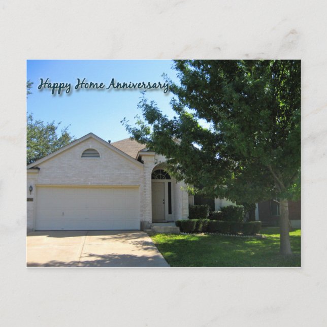 Postale Carte d'anniversaire Happy Home (Devant)