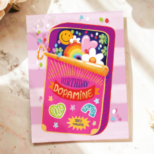 Postale Carte d'anniversaire illustrée drôle et colorée Do