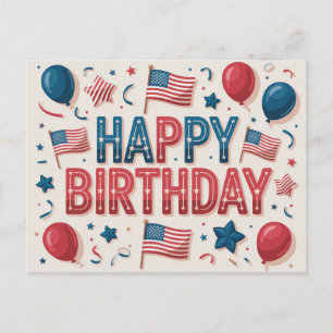 Postale Carte d'anniversaire joyeuse sur le thème de l'amé