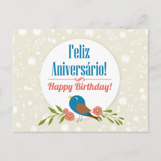 Postale Carte d'anniversaire portugaise
