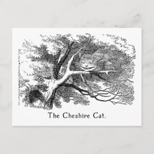 Postale Carte d'art Cheshire Cat Alice au pays des merveil