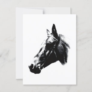 Postale Carte d'artisanat de dessin de cheval