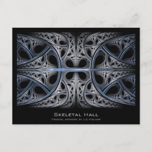 Postale Carte d'artiste fractale de la salle squelettique