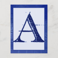 Carte de bannière de typographie de la lettre "A"