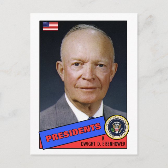 Postale Carte de base-ball Dwight D. Eisenhower (Devant)