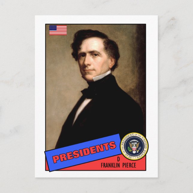 Postale Carte de baseball de Franklin Pierce (Devant)