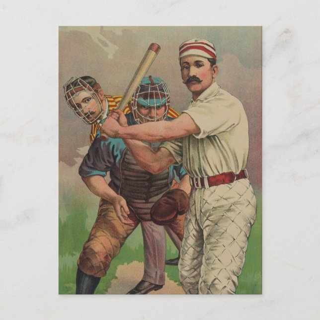 Postale Carte de baseball Old Time vers 1895 (Devant)