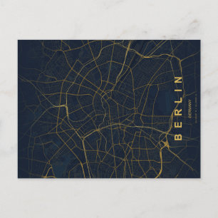 Postale Carte de Berlin Allemagne Design Minimaliste