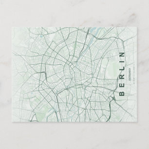 Postale Carte de Berlin Allemagne Design Minimaliste