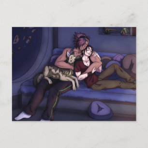 Postale Carte de blocage de la famille d'espace