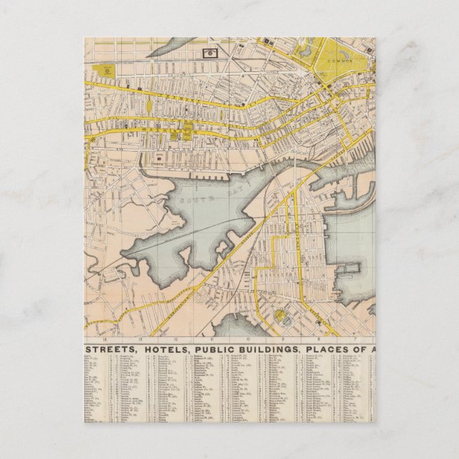 Postale Carte De Boston (Devant)