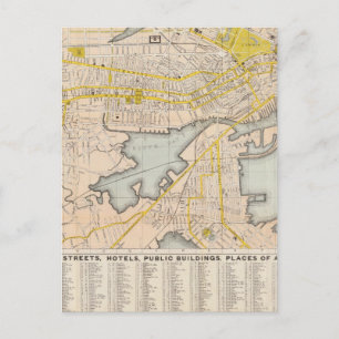 Postale Carte De Boston
