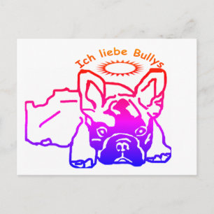 Postale Carte de bouledogue français