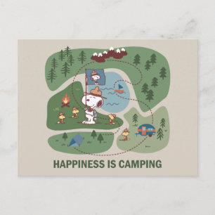 Postale Carte de camping de Snoopy & Woodstock Peanuts