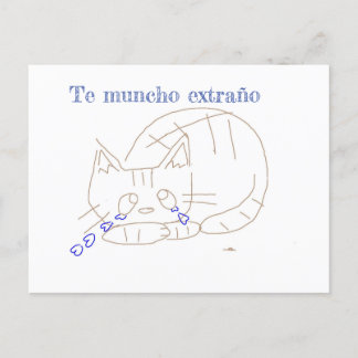Postale carte de chat déchiré