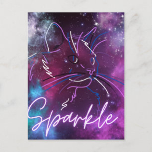 Postale Carte de chat Galaxy "Sparkle"