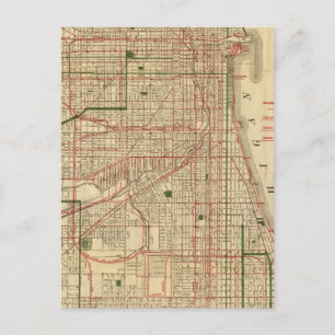 Postale Carte de Chicago par Blanchard