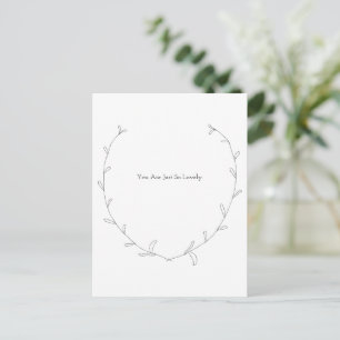 Postale Carte de citation douce et mignonne botanique vous