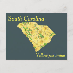 Postale Carte de collage de l'état de la Caroline du Sud