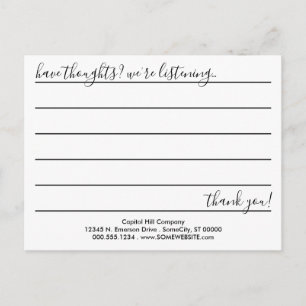 Postale carte de commentaire