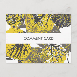 Postale carte de commentaire aspen feuilles