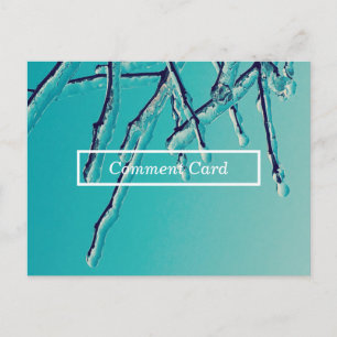 Postale carte de commentaire des branches icicicy