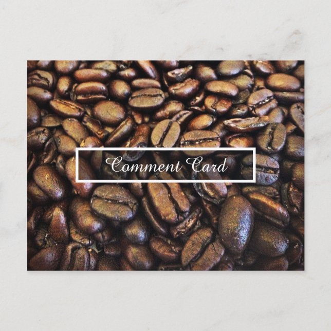 Postale carte de commentaire grains de café (Devant)