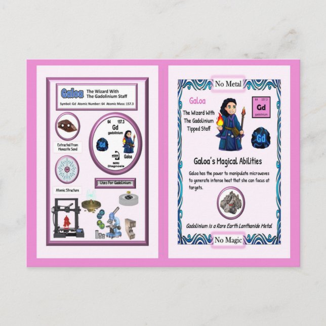 Postale Carte de commerce Galoa - Gadolinium (Devant)