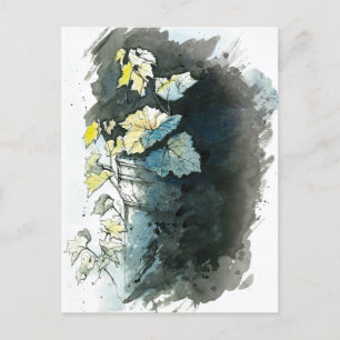 Postale Carte de condoléances avec vigne