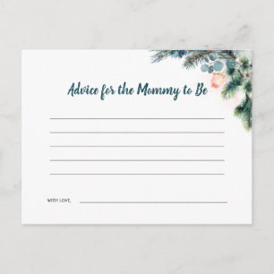 Postale Carte de conseil Baby shower d'hiver