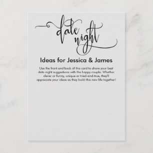 Postale Carte de conseil Date Night Ideas Light Grey