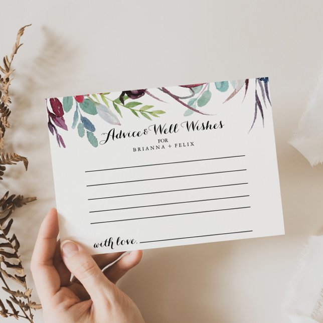 Postale Carte de conseil de Mariage de luxe Whimsical Boho (Créateur téléchargé)