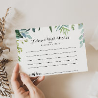 Carte de conseil Mariage Tropical Green Classy