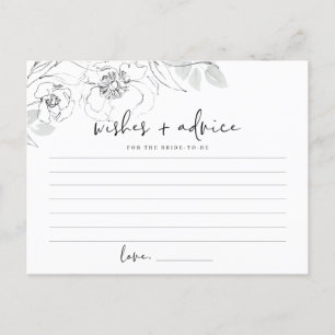 Postale Carte de conseil pour mariée d'illustration botani