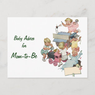 Postale Carte de conseils de maman, enfants vintage avec t