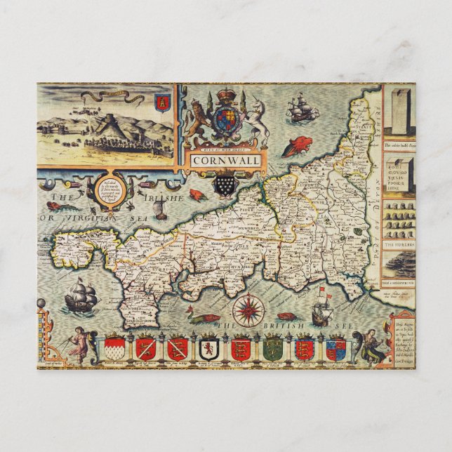 Postale Carte de Cornouailles (Devant)