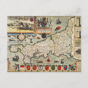 Postale Carte de Cornouailles