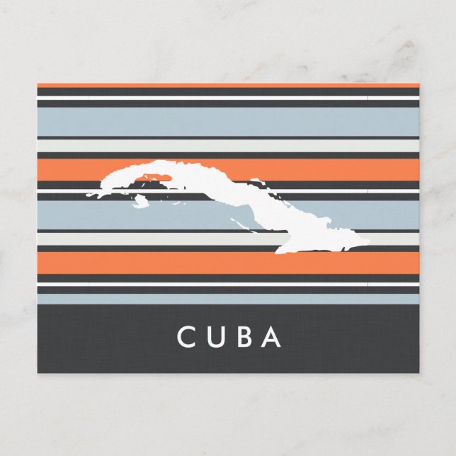 Postale Carte de Cuba : Rayures Modernes (Devant)