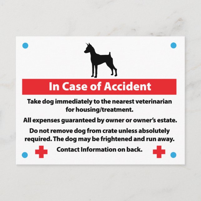 Postale Carte de débit de chien en Coque d'urgence (Devant)