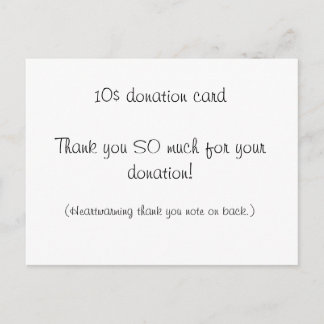 Postale Carte de don de 10 $